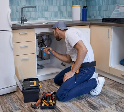 young-caucasian-male-worker-fixing-tubes-kitchen-sink copy
